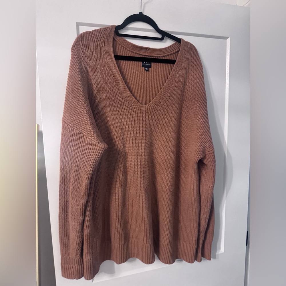 Gap Maternity Ribbed V-Neck Sweater – Size XXL